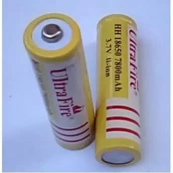 2pcs-18650 Li-ion Rechargeable 7800mAh Battery
