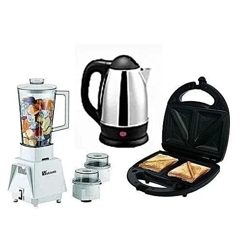 Kitchen Kettle + Toaster + Blender-3-In-1