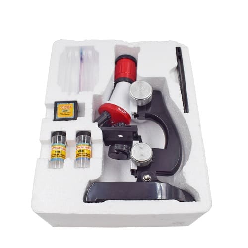 Biological Microscope Kit Lab Led 100x-400x-1200x Home Science Educational Toy For Kids
