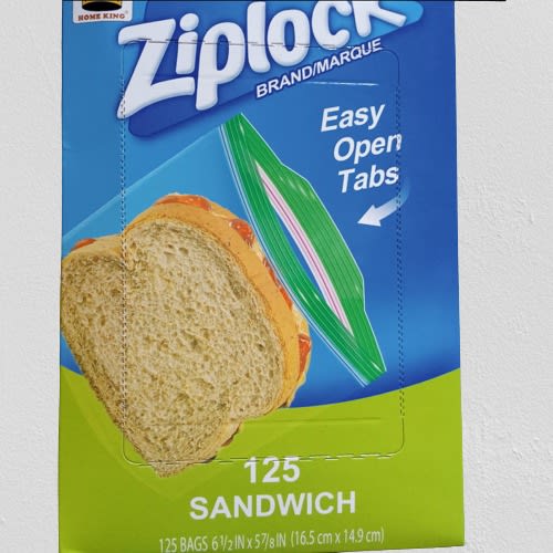 Easy Open Sandwich Tabs ziplock - 125 pieces