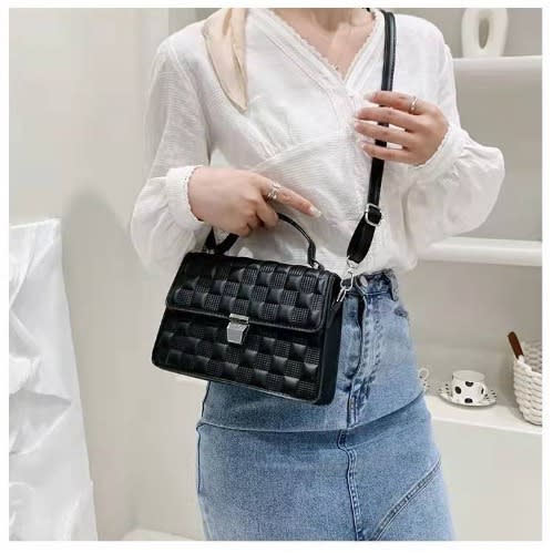 Ladies Leather Handbag - Black