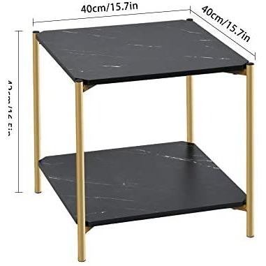 Squared Shape Console Marble Side Stool For Living Room And Bedroom