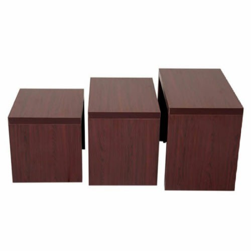 Inscribed Stools - 3 Pieces - Wooden