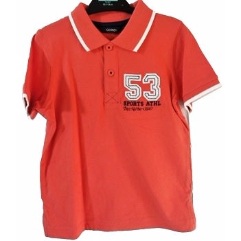 Boys' Shortsleeve Polo Shirt - Orange