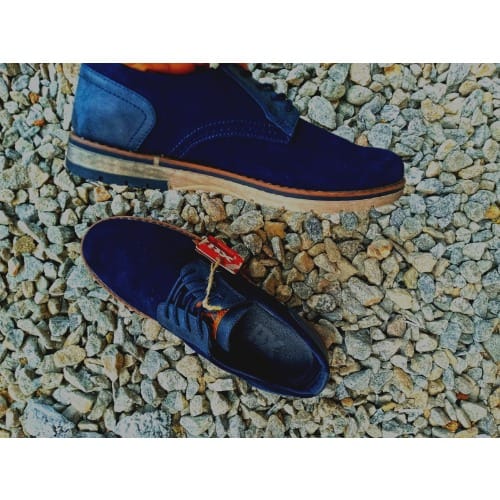 Men's Casual Lace-up Shoes - Blue