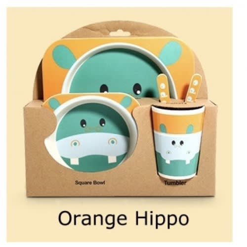 Hippo Bamboo 5Piece Dinnerware Set