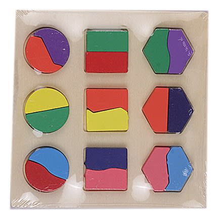 Wooden Puzzles For Toddlers 1-3 With Assorted Shape And Colors Montessori Preschool Toys - 3 Packs