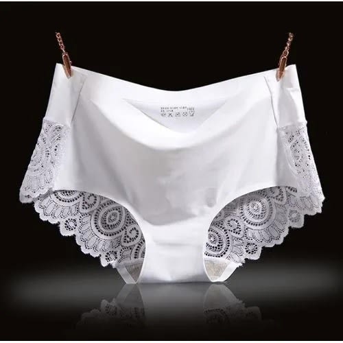 Women Underwear Seamless Silk Lace Panties - 4 Pieces