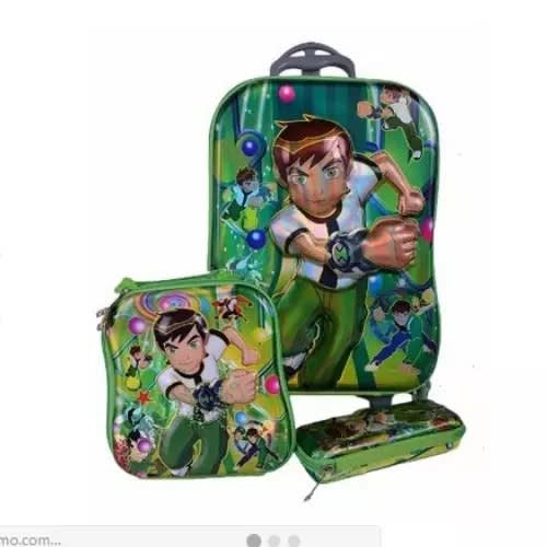 Ben 10 Kids Trolley Bag Lunch Box & Pencil Case