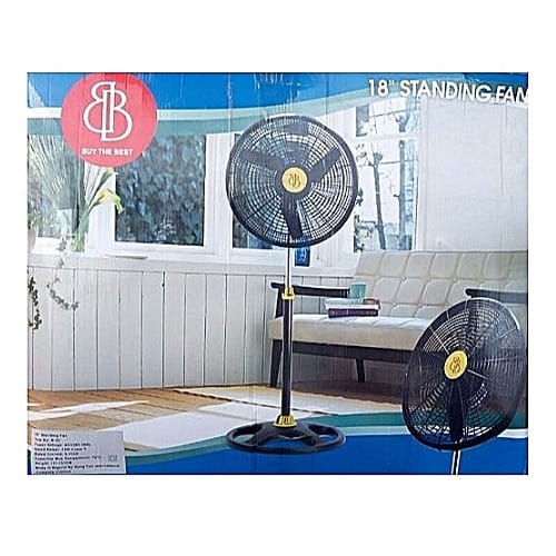 18 Inch Standing Fan Black