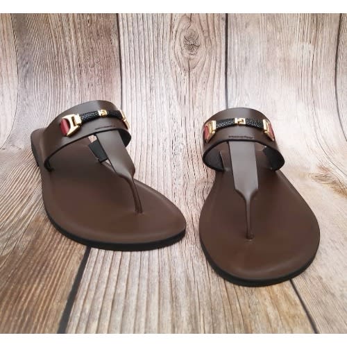 Classy Brown Thong Slippers