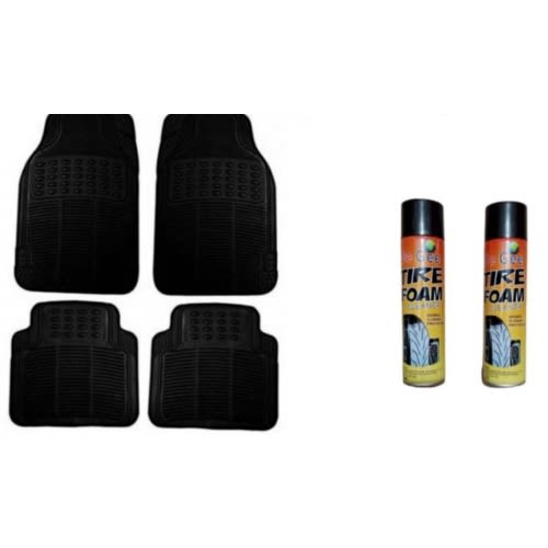 Set Of Rubber Foot mats +2pcs Tire Foam Cleaner