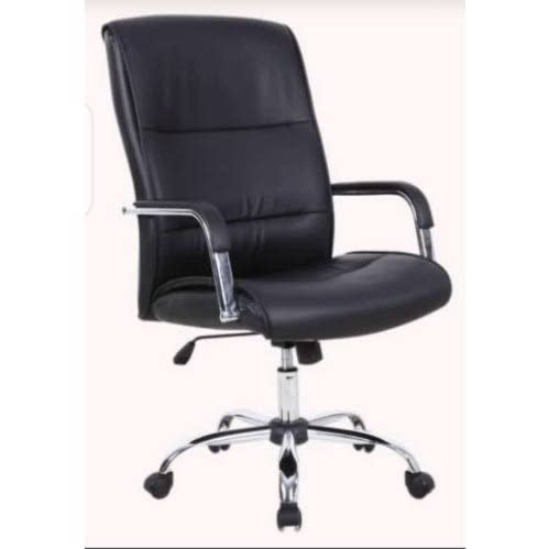 Cushion Leather Chair - Black