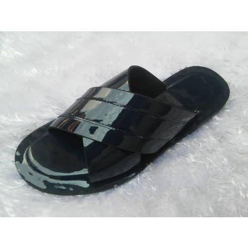 Exquisite Patent Leather Cover Slippers