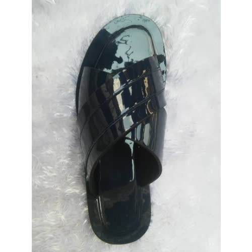 Exquisite Patent Leather Cover Slippers