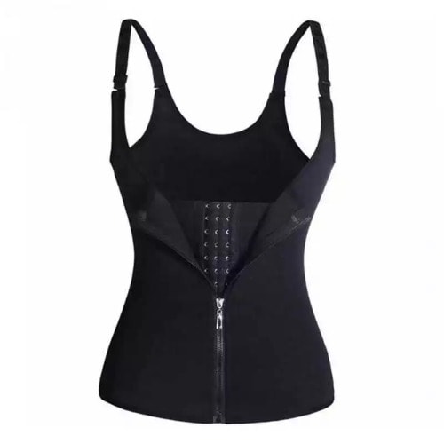 Women Adjustable Latex Steel Bones Waist Shaper- Black