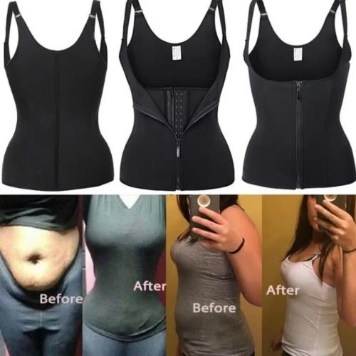 Women Adjustable Latex Steel Bones Waist Shaper- Black