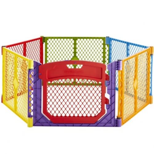 North States Superyard Colorplay Ultimate Freestanding 6 Panel Playpen - Multi-color