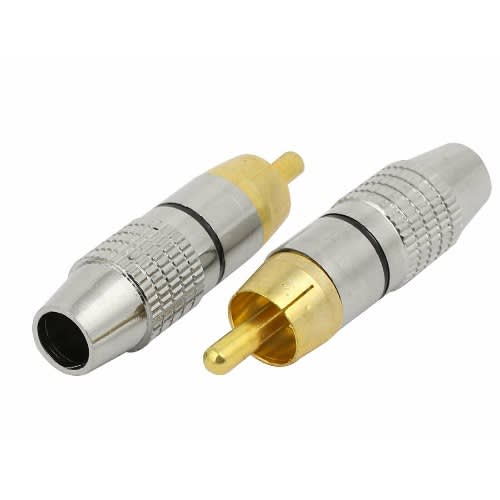 Male Rca 3mm Jack Audio Video Cable Connectors Adapter - 2 Pieces