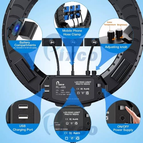21 Inch Ring Light With 1.9m Tripod Stand