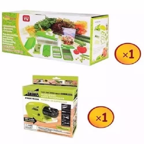 Knife Sharpener + Nicer Dicer