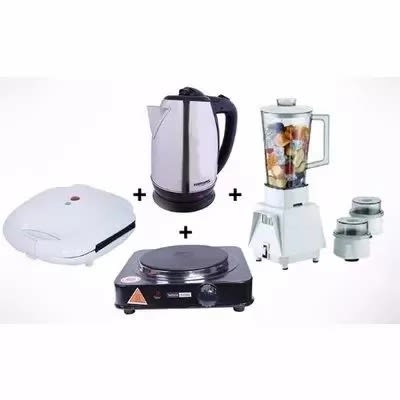 Kitchen Appliances Combo - Kettle - Blender - Hotplate & Sandwich Maker