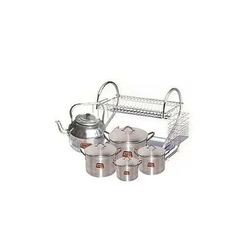 Kitchen Bundle - Tower Pot And Kettle With Plate Rack