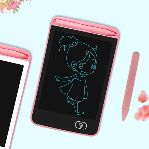 6.5" Kids Electronic LCD Writing Tablet + Free Stylus Pen - Pink
