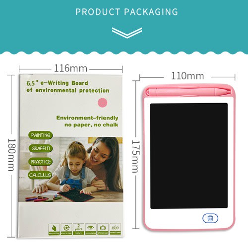 6.5" Kids Electronic LCD Writing Tablet + Free Stylus Pen - Pink