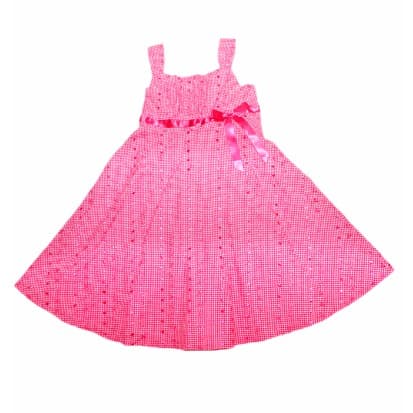Cotton Bow Dress - Pink