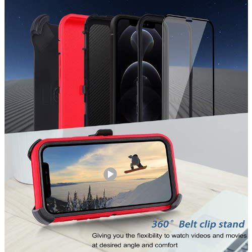 Case For Iphone 12 Pro Max Case 6.7 Red