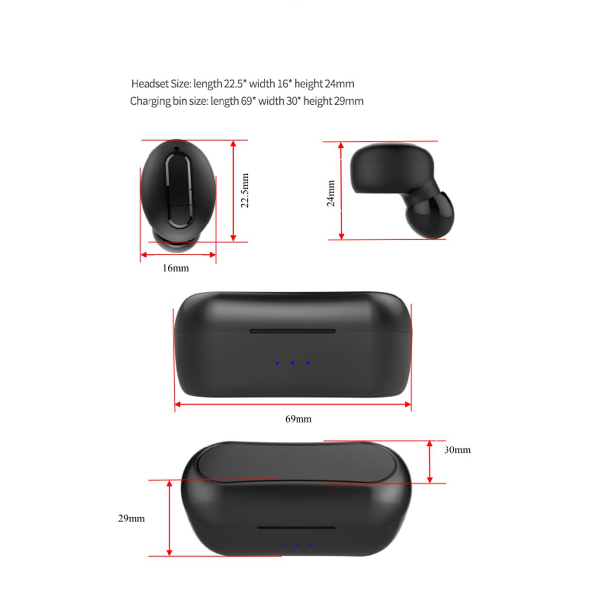 True Wireless Earbuds Bluetooth 5.0 Earphones