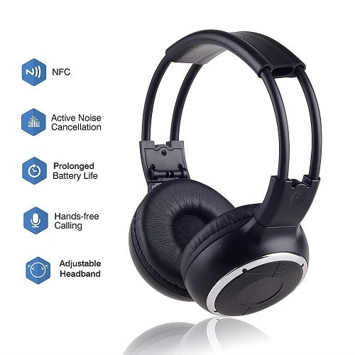Infrared Dual Channel Wireless Foldable Headphones For Car
