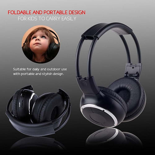 Infrared Dual Channel Wireless Foldable Headphones For Car