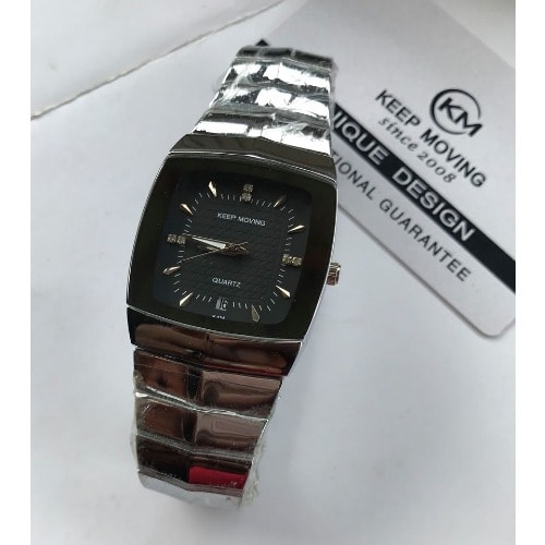 Men's Square Shape Stainless Steel Wrist Watch