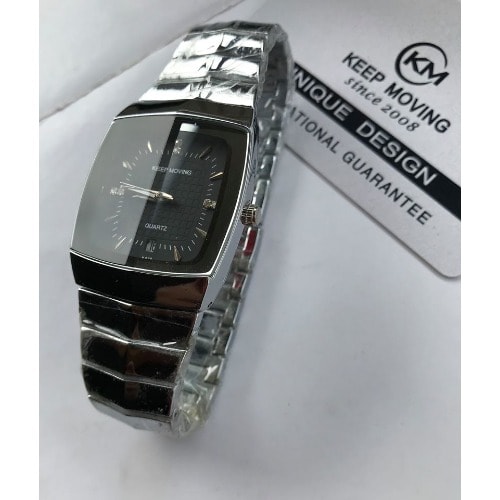 Men's Square Shape Stainless Steel Wrist Watch