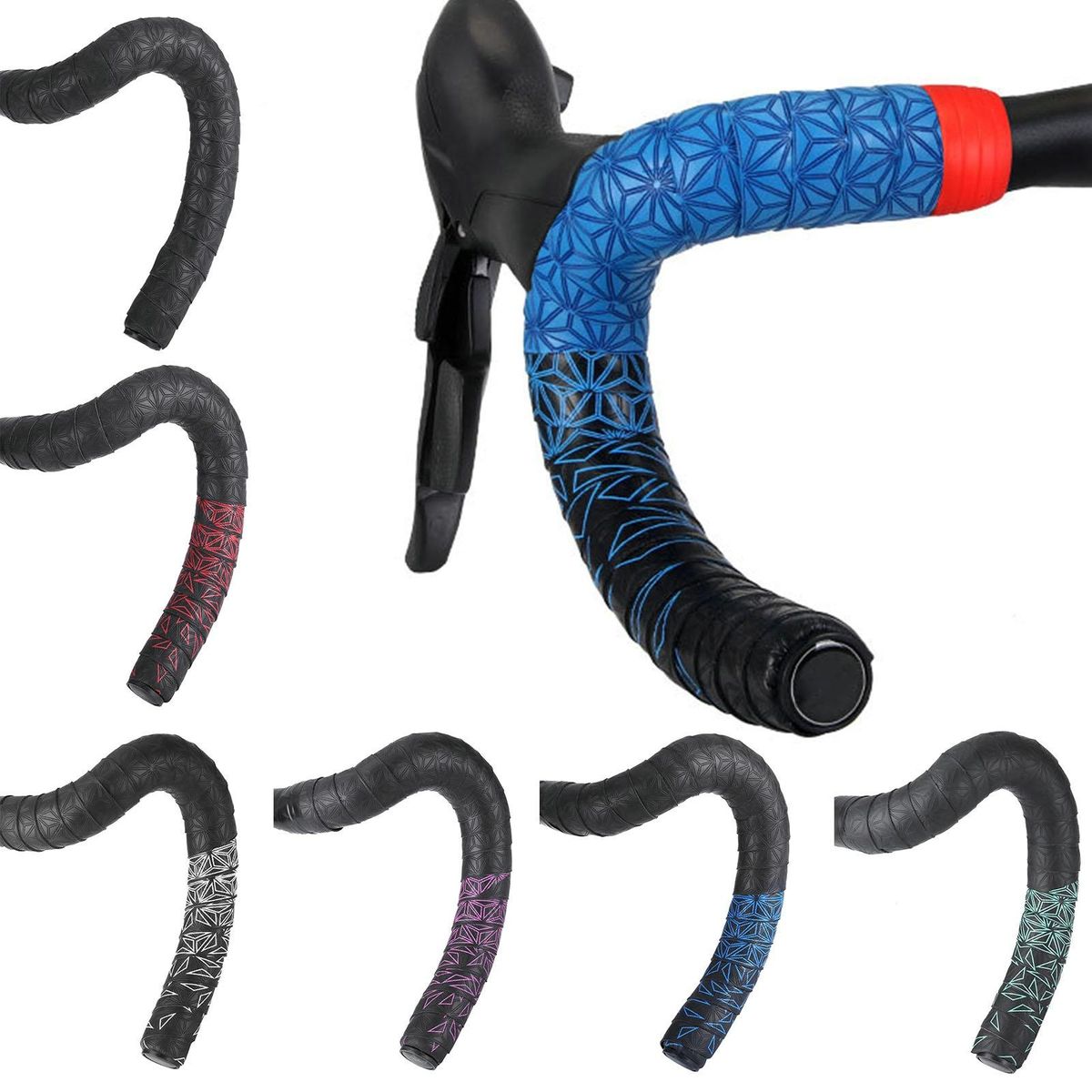Durable Handlebar Grip Tape Ride Comfort Anti-slip Leather for Road Green