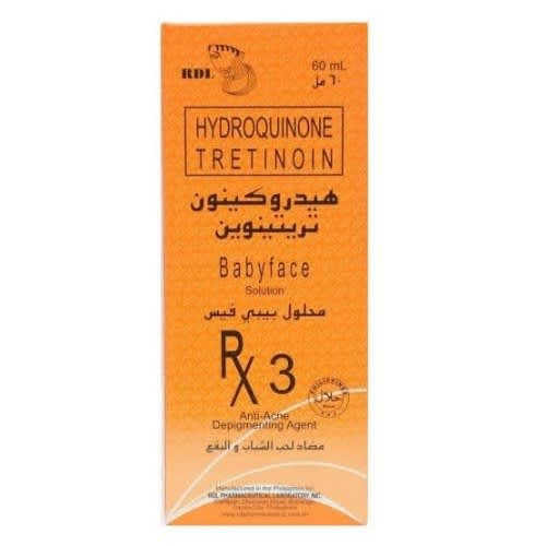 Hydroquinone Tretinoin Babyface Solution Rx3 60ml