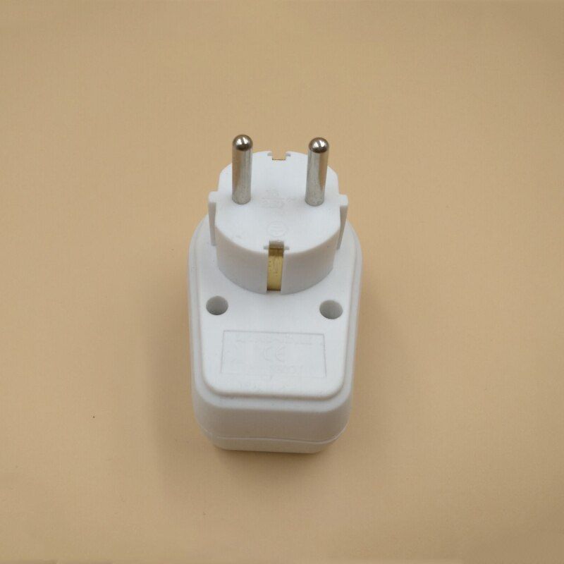 4.8 MM EU Plug European Standard Power Adapter 250V 16A ,Changeover Switch Adaptor Socket With ON OF With Child Safety Lock