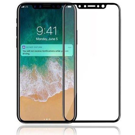 21d Tempered Glass Screen Protector For iPhone X - Black