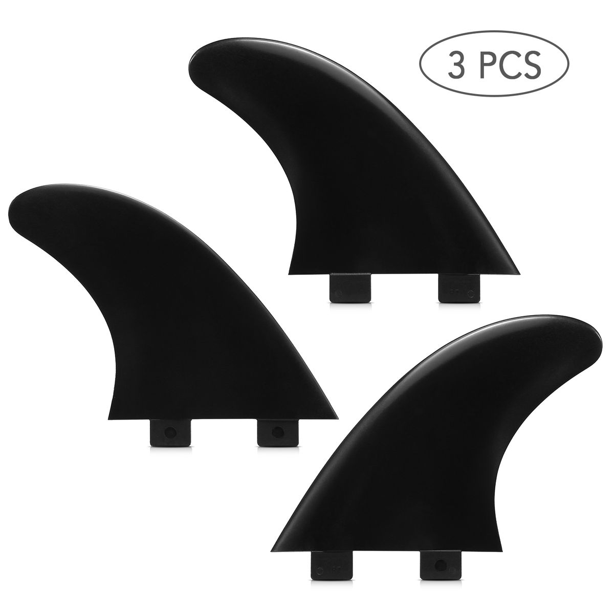 3PCS Surfboard Fin Thrusters Fins Fiberglass Nylon Surf