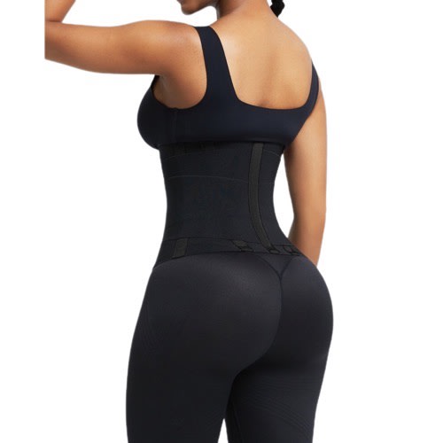 Fitness Thermal Waist Belt & Band With Velcro Closure - Black