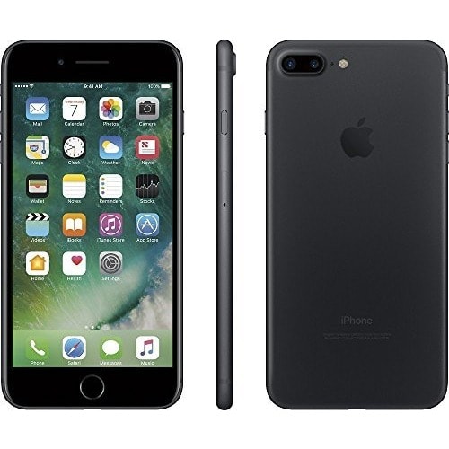 iPhone 7 Plus - 128GB - Black With Free Pouch, Screen Protector And Selfie Stick