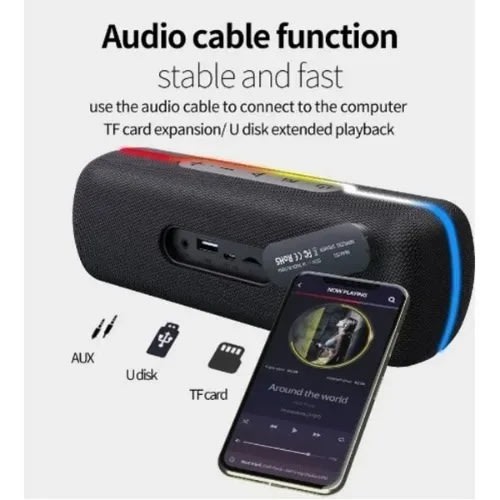 S55 Wireless Bluetooth Bass Sound Box Stereo + Touch Control - 1800mAh