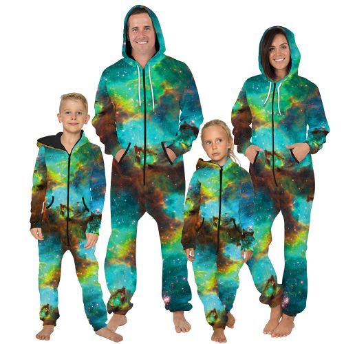Parent-child Tie-Dye Starry Sky Hooded Sweatshirt---ChildTKAA019-BES057