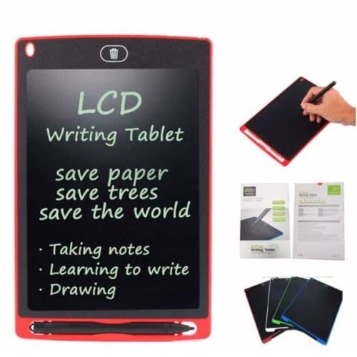 8.5" Kids Electronic LCD Writing Tablet + Free Stylus Pen - Red