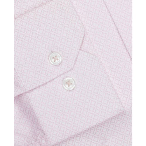 Gyroscopic Print Slim Fit Single Cuff Shirt -  Pink