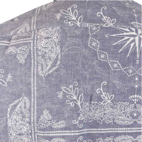 Classic Fit Bandana Print Linen Shirt