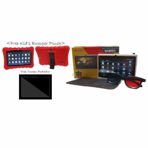 Educational And Learning Tablet For Kids - Pre Installed Apps, Rhymes, Cartoon And Games- Red