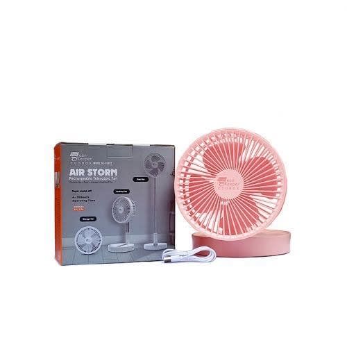 Foldable Rechargeable Telescopic Usb Fan - 6"  - Pink